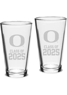 Oregon Ducks Class of 2025 Set of 2 Pint Glass - White