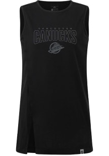 Levelwear Vancouver Canucks Womens Black Influx Darkmoon Tank Top