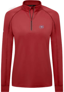 Levelwear Montreal Canadiens Womens Red Kinetic Qtr Zip Pullover