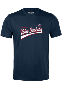 Levelwear Columbus Blue Jackets Navy Blue Richmond Vintage Short Sleeve T Shirt