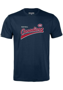 Levelwear Montreal Canadiens Youth Navy Blue Richmond Jr Vintage Short Sleeve T-Shirt