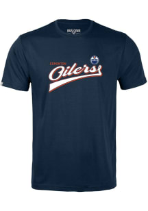 Levelwear Edmonton Oilers Youth Navy Blue Richmond Jr Vintage Short Sleeve T-Shirt