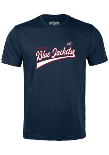 Levelwear Columbus Blue Jackets Youth Navy Blue Richmond Jr Vintage Short Sleeve T-Shirt