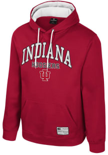 Colosseum Indiana Hoosiers Mens Crimson Yes Chef Long Sleeve Hoodie