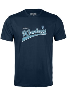 Levelwear Seattle Kraken Youth Navy Blue Richmond Jr Vintage Short Sleeve T-Shirt