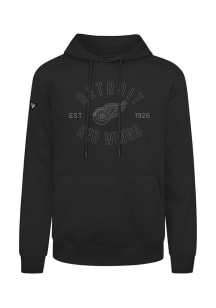 Levelwear Detroit Red Wings Mens Black Podium Abyssal Long Sleeve Hoodie