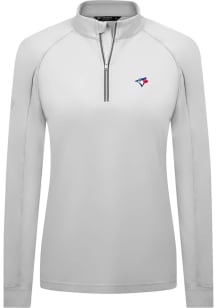 Levelwear Toronto Blue Jays Womens White Kinetic Qtr Zip