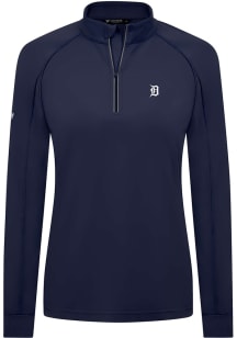 Levelwear Detroit Tigers Womens Navy Blue Kinetic Qtr Zip