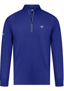 Levelwear Toronto Blue Jays Mens Blue Theory Long Sleeve Qtr Zip Pullover