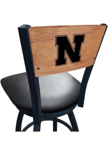 Nebraska Cornhuskers Vinyl Seat Maple Back Swivel Pub Stool - Black