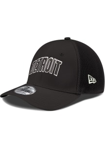 New Era Detroit Pistons Mens Black Alt Neo 39THIRTY Flex Hat