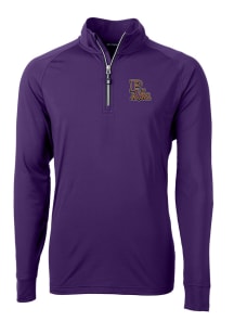 Cutter and Buck Prairie View A&M Panthers Mens Purple Adapt Knit Long Sleeve Qtr Zip Pullover