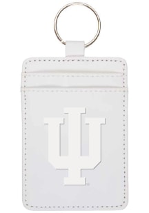 Indiana Hoosiers Leatherette Vertical ID Keychain - White