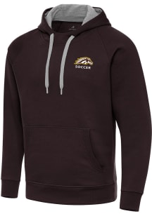 Antigua Western Michigan Broncos Mens Brown Soccer Victory Long Sleeve Hoodie