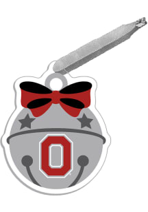 Ohio State Buckeyes Bow Bell Ornament - Scarlet Red