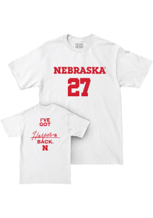 Harper Murray Nebraska Cornhuskers White NGWSD Tee Short Sleeve Fashion Player T Shirt