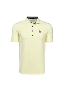 Greyson LSU Tigers Mens Yellow Saranac Stripe Short Sleeve Fashion Polo