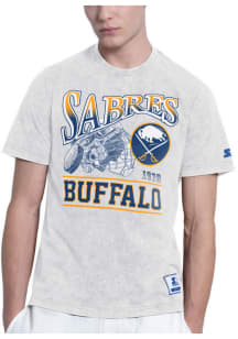 Starter Buffalo Sabres White Spike Short Sleeve Fashion T Shirt
