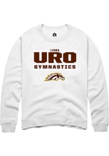 Linda Uro Western Michigan Broncos Mens White NIL Stacked Box Player Crew