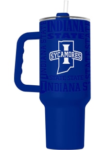 Logo Brands Indiana State Sycamores Primary Native 40 oz Stainless Steel Tumbler - Blue