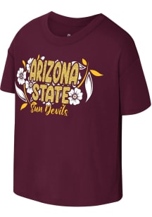 Colosseum Arizona State Sun Devils Toddler Girls Maroon Grace Short Sleeve T-Shirt