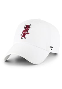 47 Indiana Hoosiers Vintage Bison Logo Clean Up Adjustable Hat - White