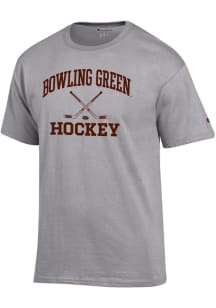 Champion Bowling Green Falcons Grey Hockey Icon Jersey Short Sleeve T Shirt
