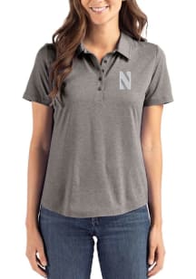 Cutter and Buck Northwestern Wildcats Womens Purple Coastline Eco Short Sleeve Polo Shirt