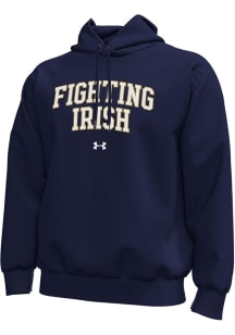 Under Armour Notre Dame Fighting Irish Mens Navy Blue Arch Slogan Long Sleeve Hoodie
