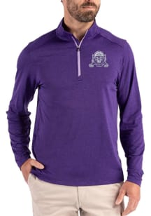 Cutter and Buck Northwestern Wildcats Mens Purple Vault Coastline Long Sleeve Qtr Zip Pullover