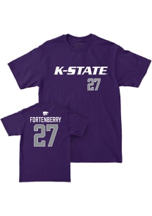 Robert Fortenberry K-State Wildcats Purple NIL Sideline Short Sleeve Player T Shirt