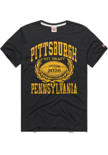 Homage Pittsburgh Steelers Black NFL Draft 2026 Short Sleeve Fashion T Shirt