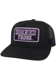 Hooey TCU Horned Frogs Black 5-Panel Plate Mens Snapback Hat
