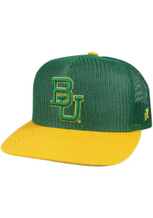 Hooey Baylor Bears Green 5-Panel Logo Trucker Mens Snapback Hat