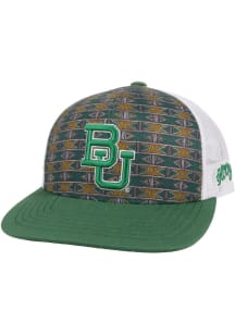 Hooey Baylor Bears Green Printed 5-Panel 3T Trucker Mens Snapback Hat