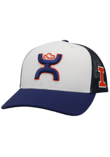 Hooey Illinois Fighting Illini Hooey Man 2T Trucker Adjustable Hat - White