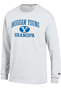 Champion BYU Cougars White Grandpa Jersey Long Sleeve T Shirt