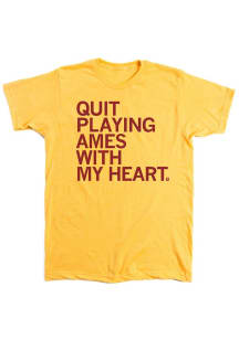 Ames Yellow Ames With My Heart Short Sleeve Fashion T Shirt
