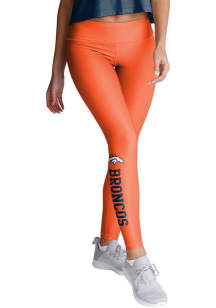 Forever Collectibles Denver Broncos Womens Orange Solid Wordmark Pants
