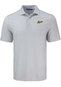 Cutter and Buck George Mason University Mens White Diamond Dot Short Sleeve Polo