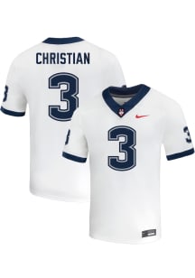 Kenji Christian  Nike UConn Huskies White NIL Name And Number Football Jersey