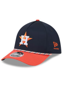 New Era Houston Astros Mens Navy Blue Rope 39THIRTY A Frame Flex Hat