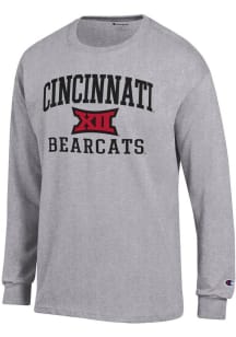 Champion Cincinnati Bearcats Grey B12 Arch Jersey Long Sleeve T Shirt