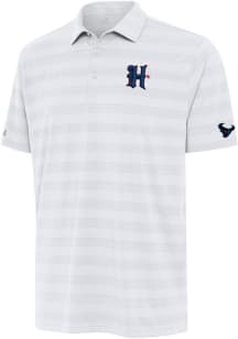 Antigua Houston Texans Mens White Tunnel H-Town Short Sleeve Polo