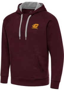 Antigua Central Michigan Chippewas Mens Maroon Victory Long Sleeve Hoodie