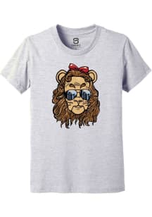 Summit Sportswear Wizard of Oz Youth Grey Aviator Lion Short Sleeve T-Shirt