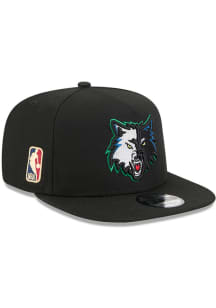 New Era Minnesota Timberwolves Black Hardwood Classic 9FIFTY A-Frame Mens Snapback Hat