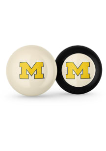 Michigan Wolverines Team Logo Cue Ball and 8 Ball Combo Billiard Balls