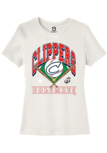 Summit Sportswear Columbus Clippers Womens White Homefield Short Sleeve T-Shirt