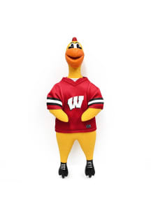 Wisconsin Badgers Rubber Chicken Pet Toy